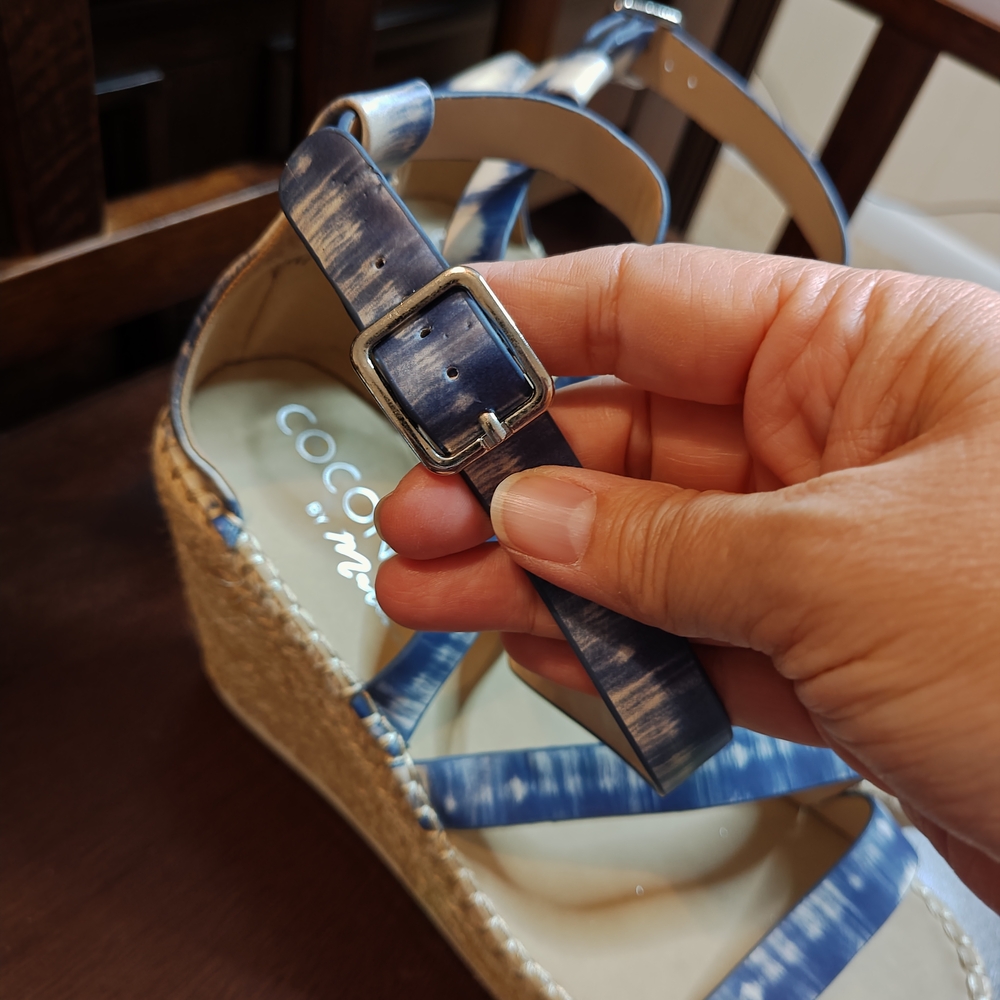 Stylish Coconuts by Matisse Blue Tie-Dye Platform Sandals Sz 10 Espadrille - Picture 4 of 13